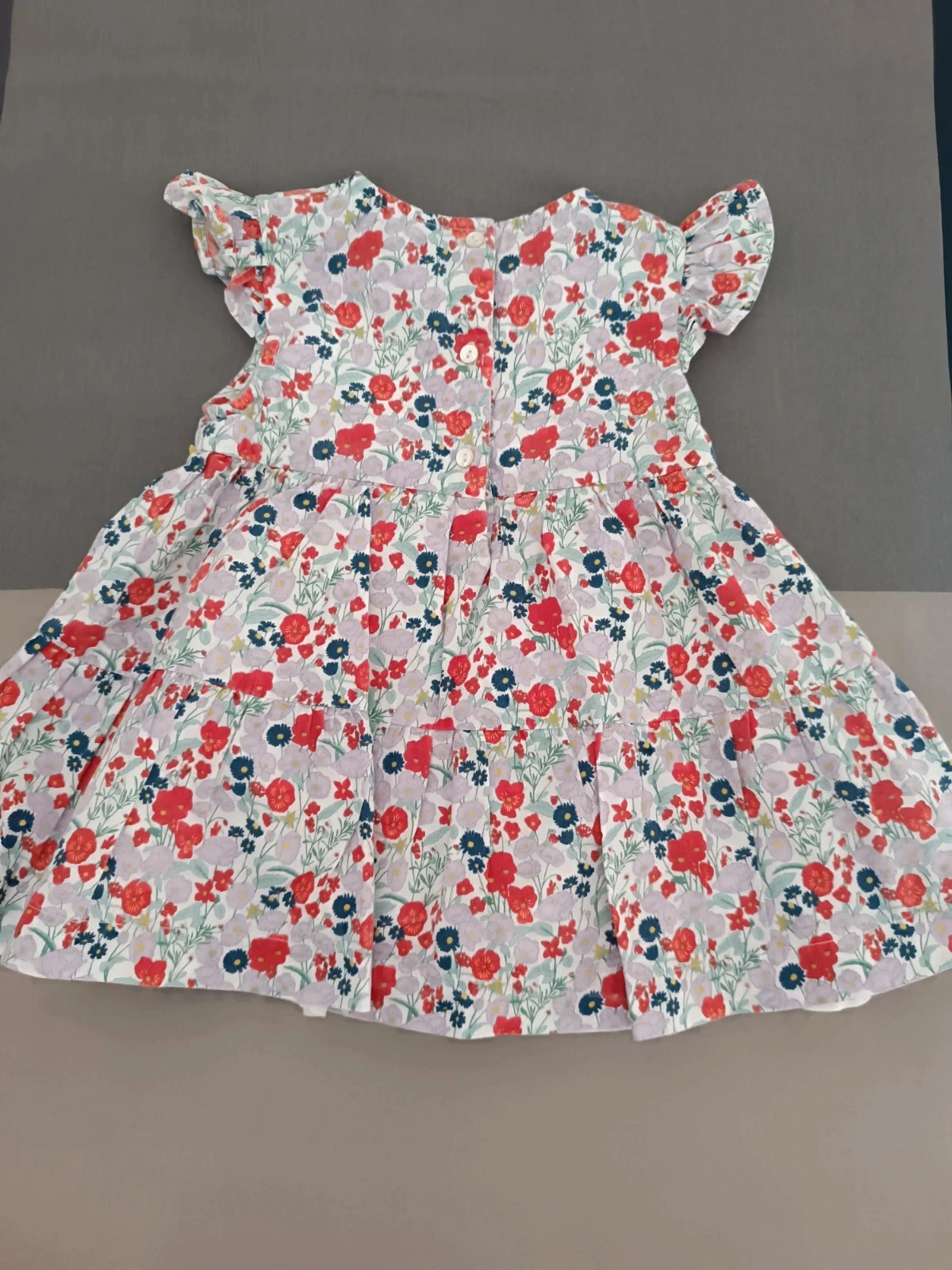 Blue, red and lilac floral print dress/vestito/robe/jurk from Zippy 9-12 months – photo 10